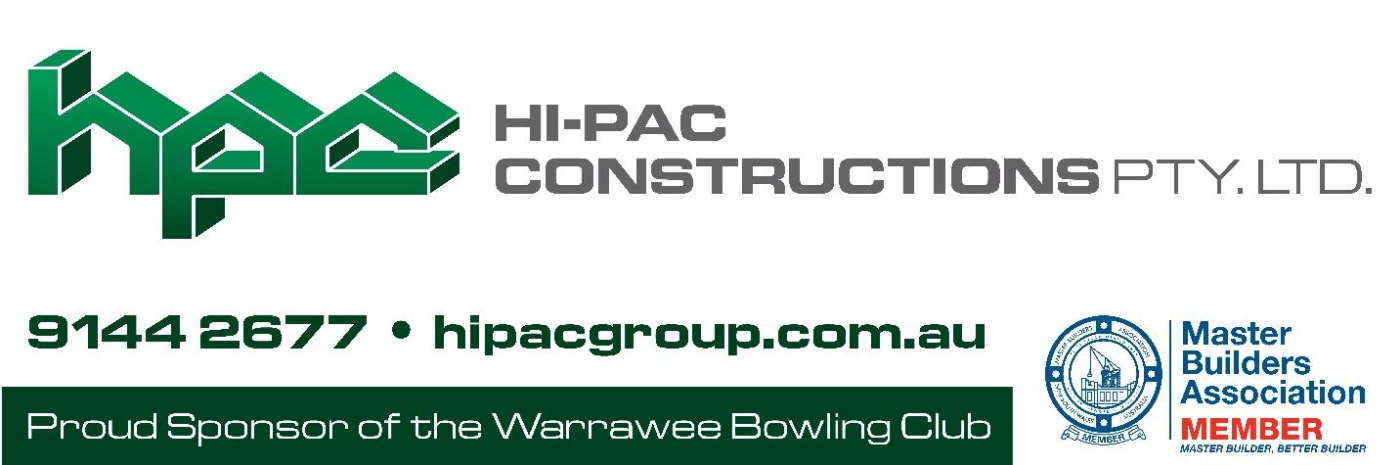 Hi-Pac Constructions is proud sponsors of Warrawee Club