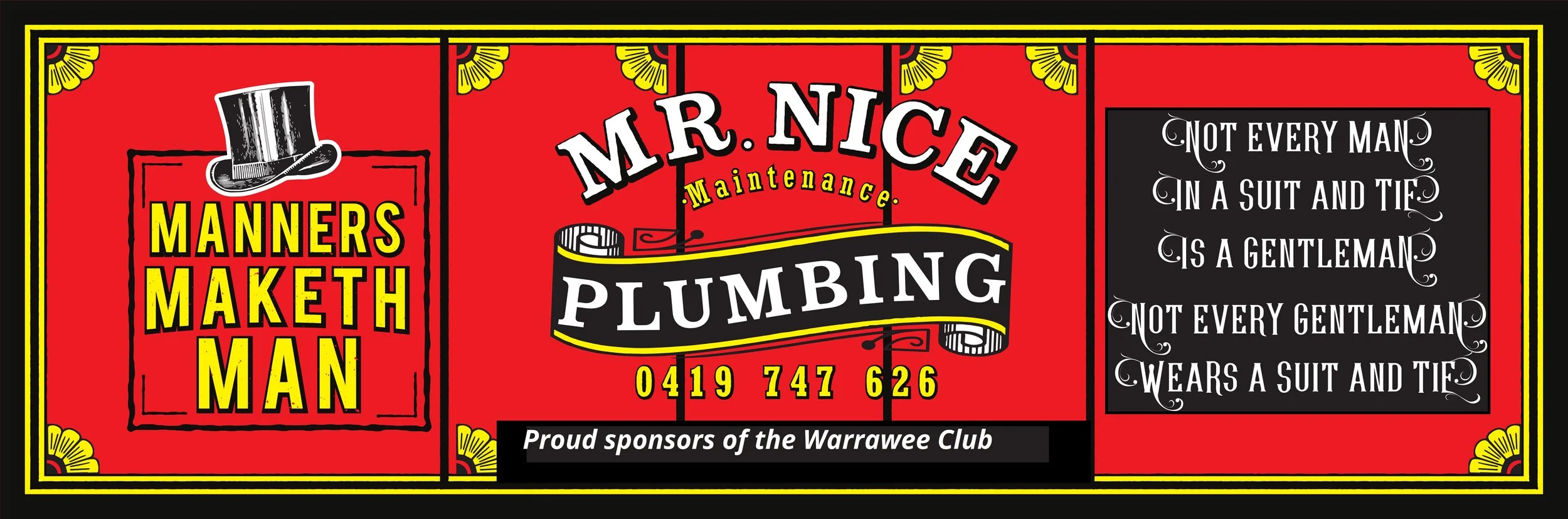 Mr Nice Plumbing is proud sponsors of Warrawee Club