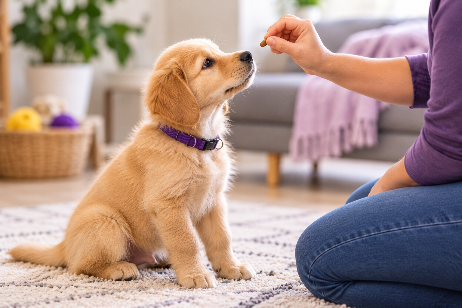 Puppy Training with treats