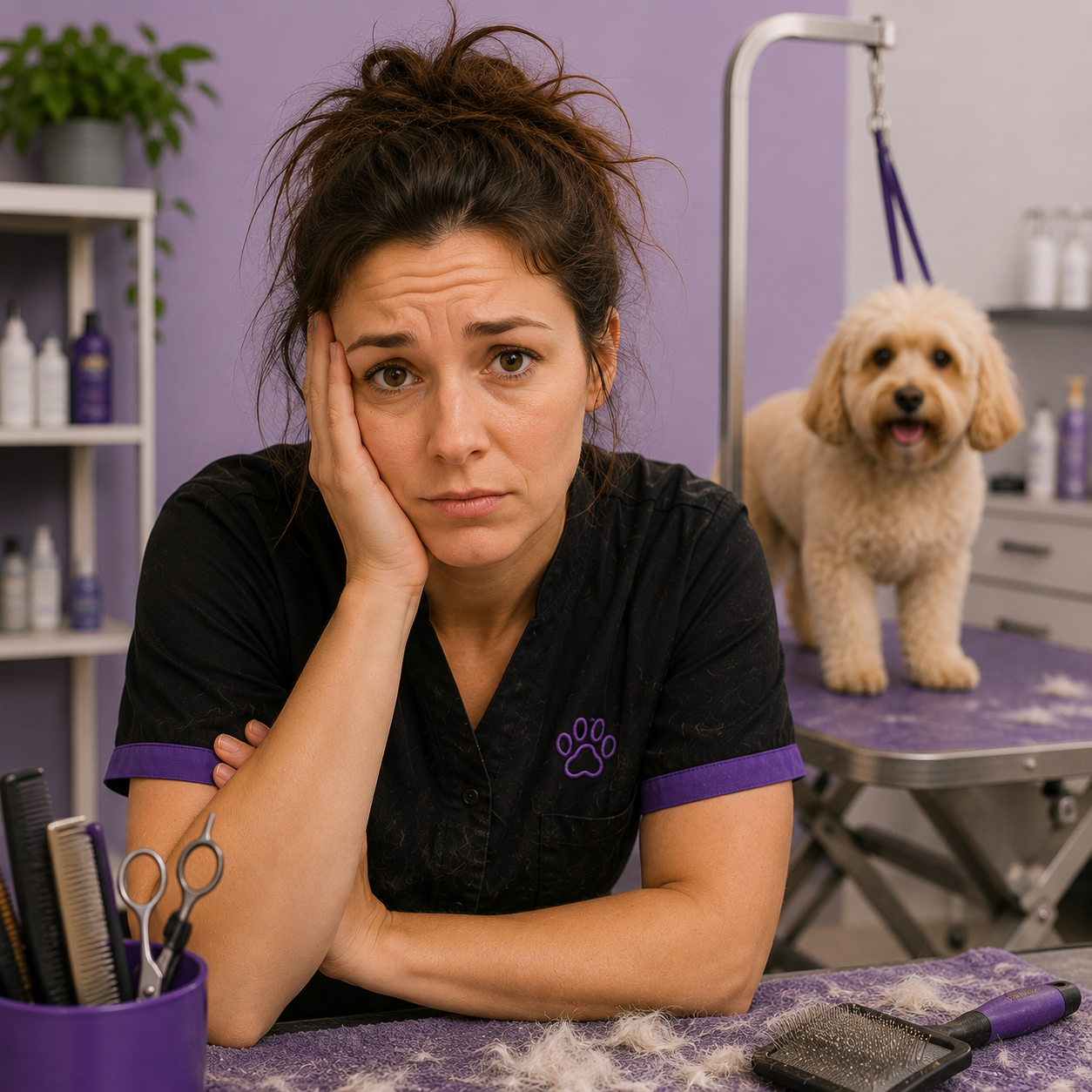 stressed groomer