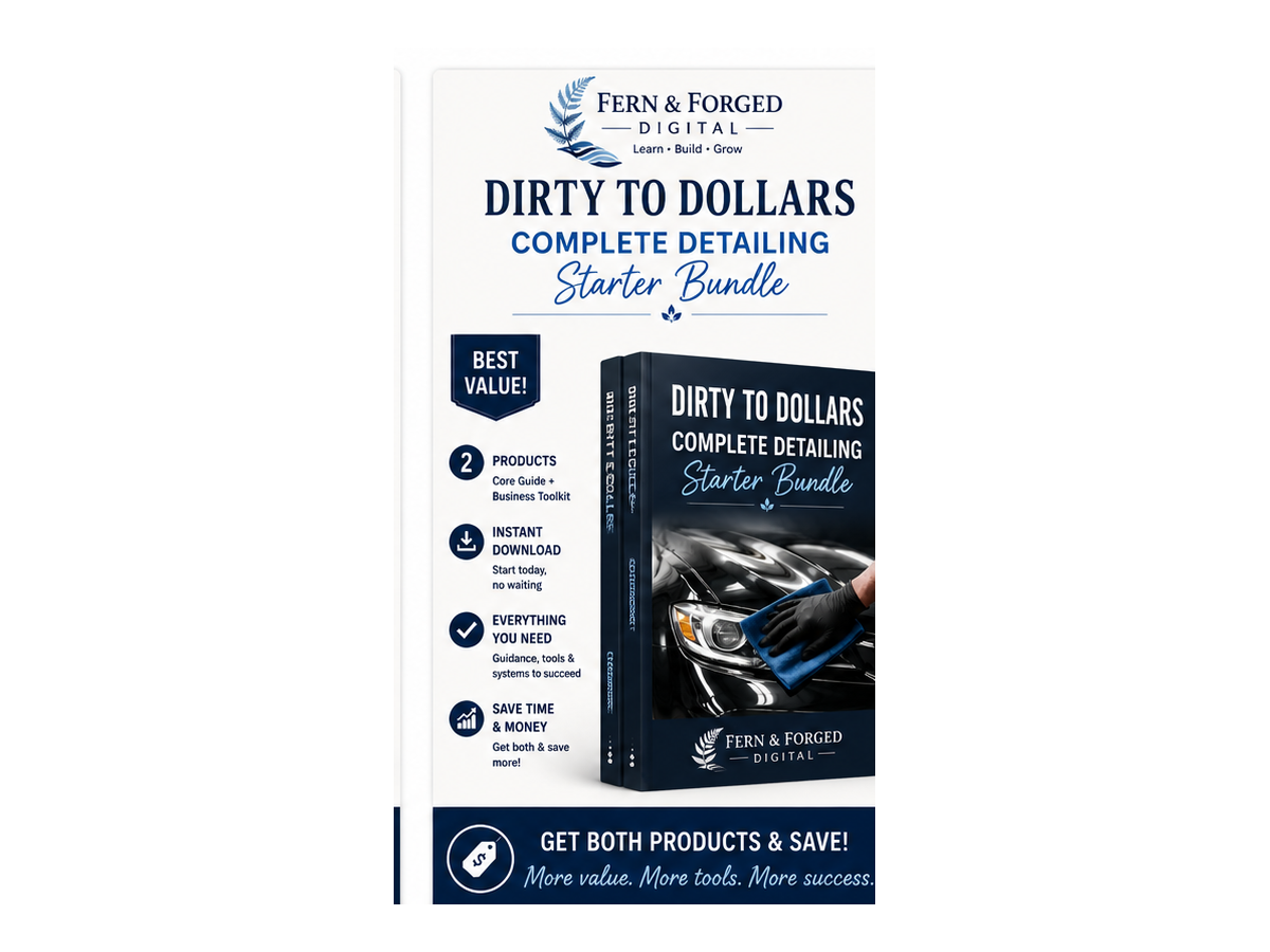 Dirty to Dollars – Complete Detailing Starter Bundle