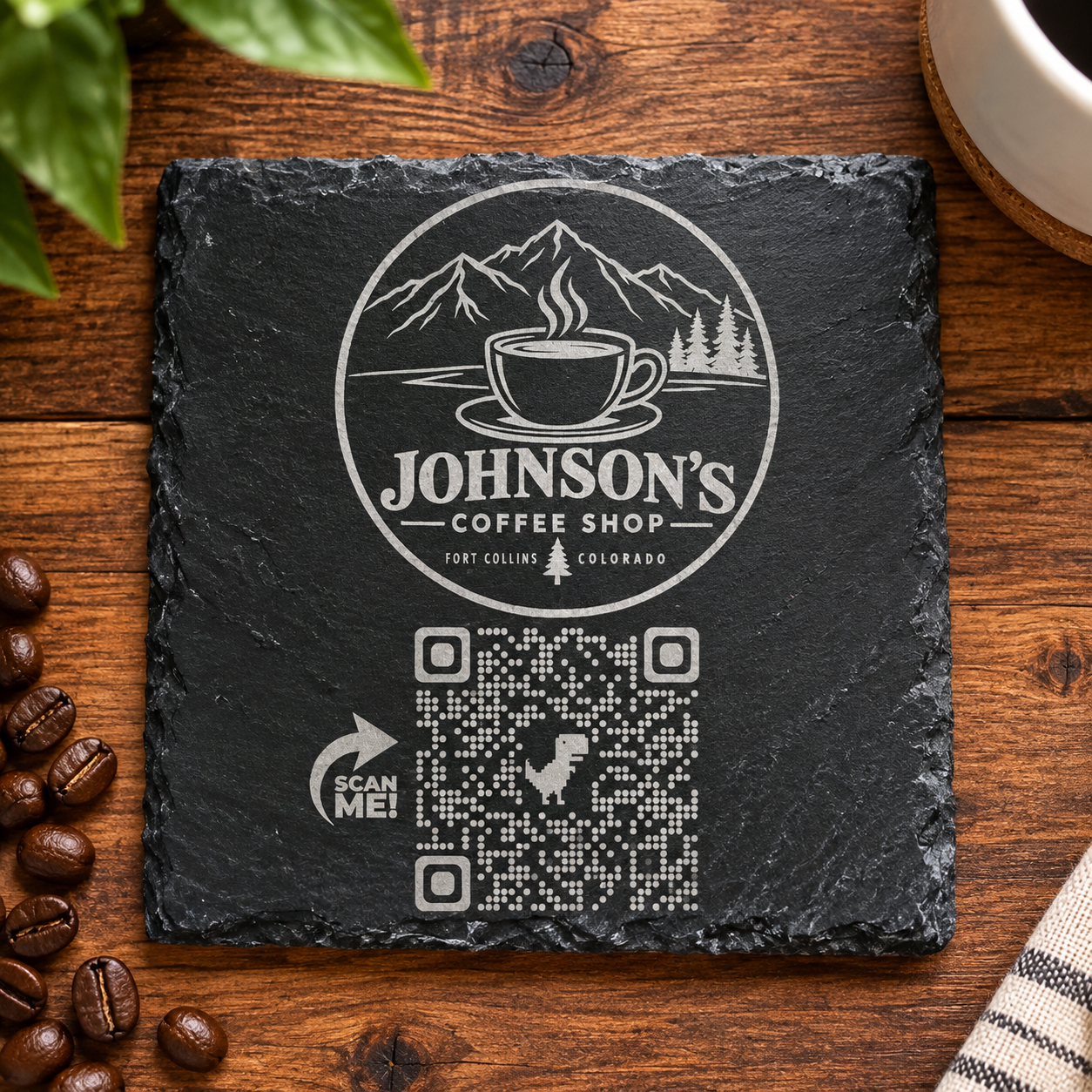 Custom Foco Logo QR Coaster (Minimum of 4)