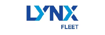 Lynx Fleet logo in blue and black on a white background.