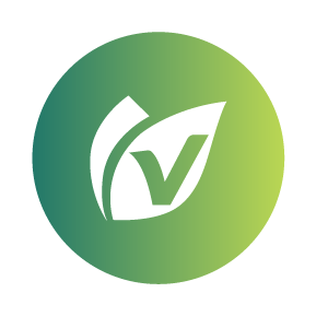 veroFresh brand icon with a Green circle with a leaf design on a green gradient background.