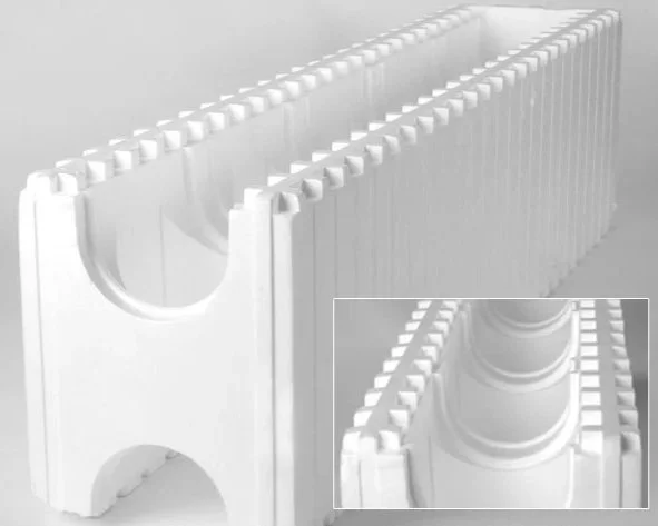 Close-up of a white metallic radiator with a detailed inset view showing the fins and pipe connection.