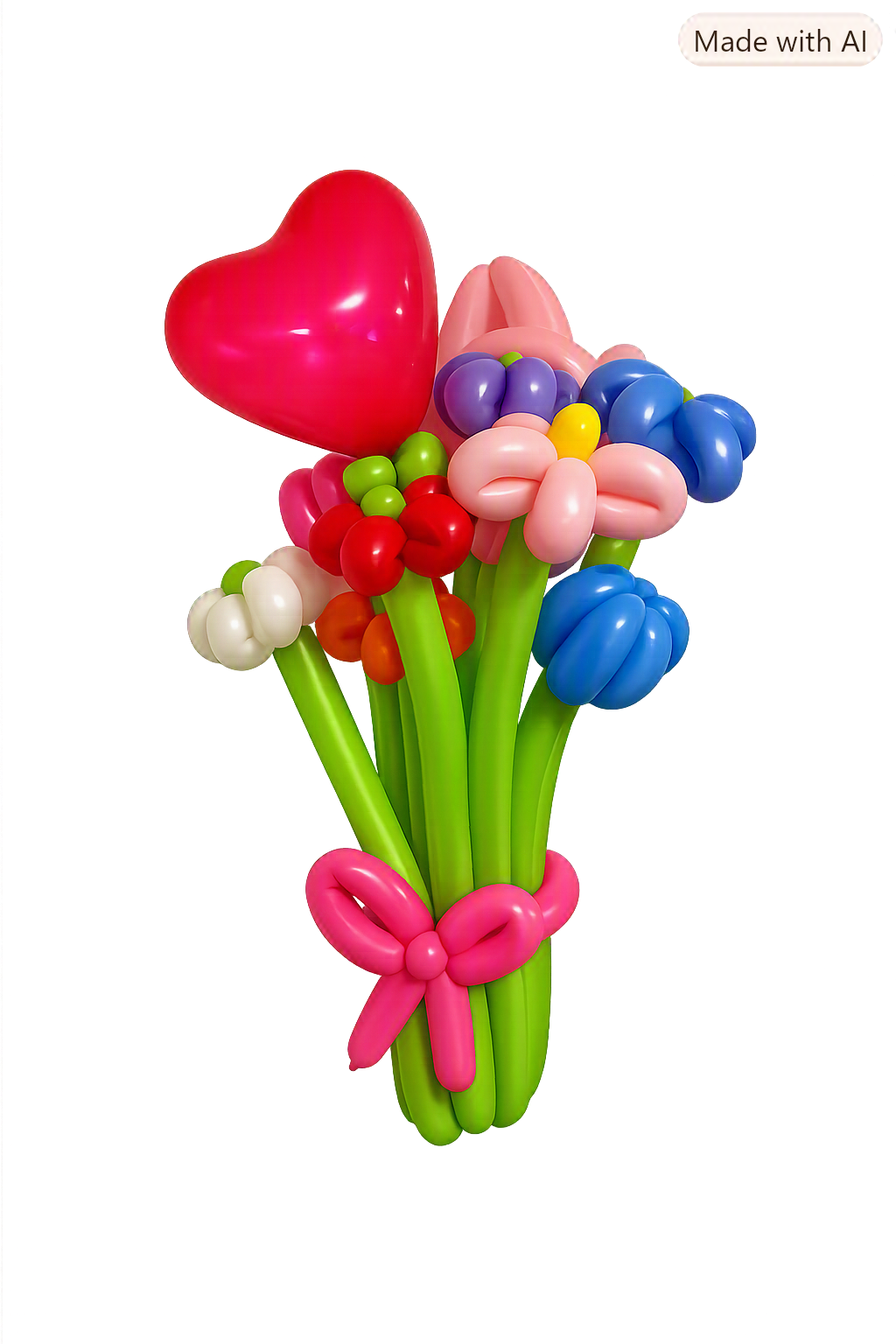 Balloon Flower Bouquets Large (12 flowers) With Free Hand written Card