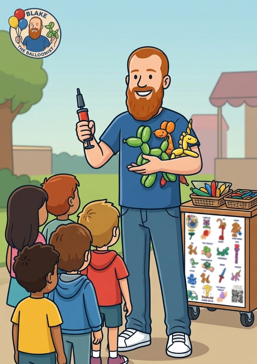 Blake The Balloonist. Townsville Balloon artist Services Townsville school, community events parties and weddings for children entreatment with balloon animals