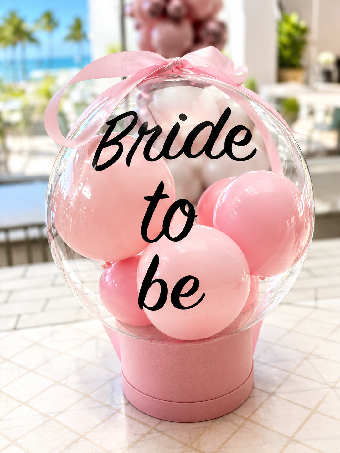 Bobo Balloon Table Centerpiece — (custom filling and text)