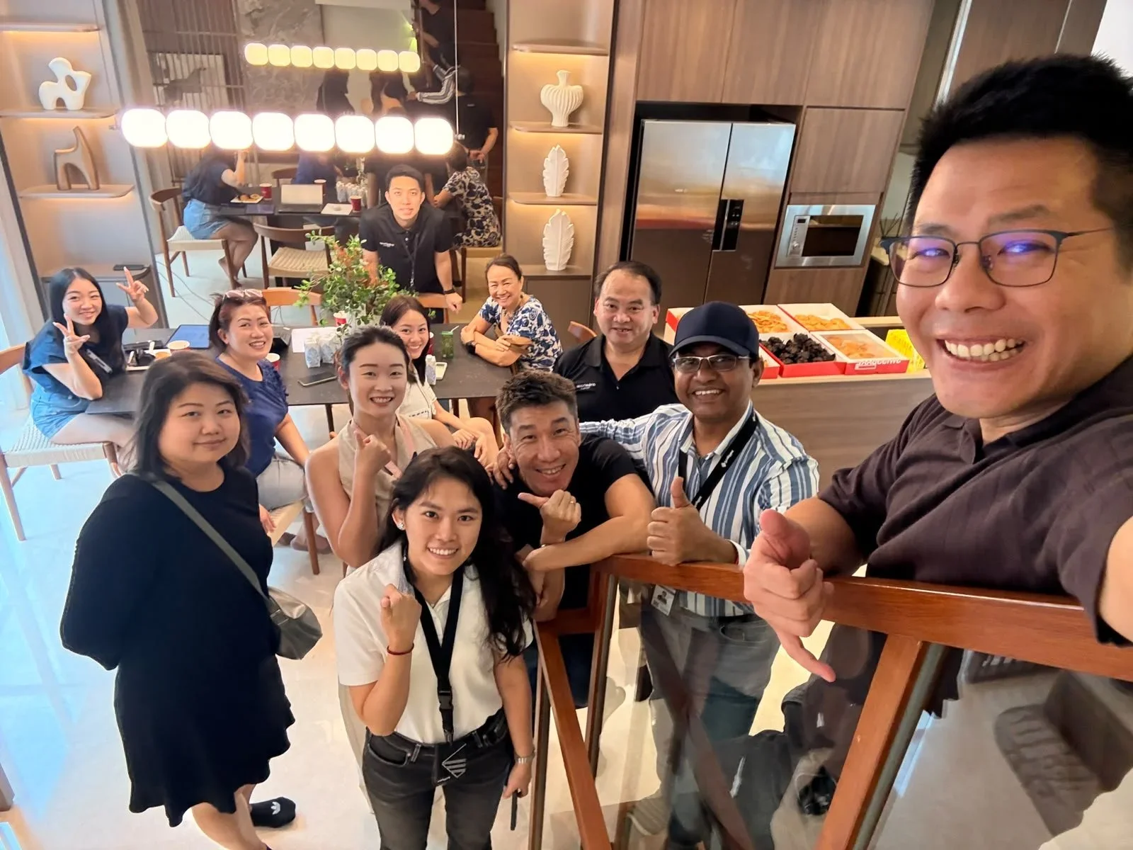 Valerie Ng with fellow agents at a team gathering