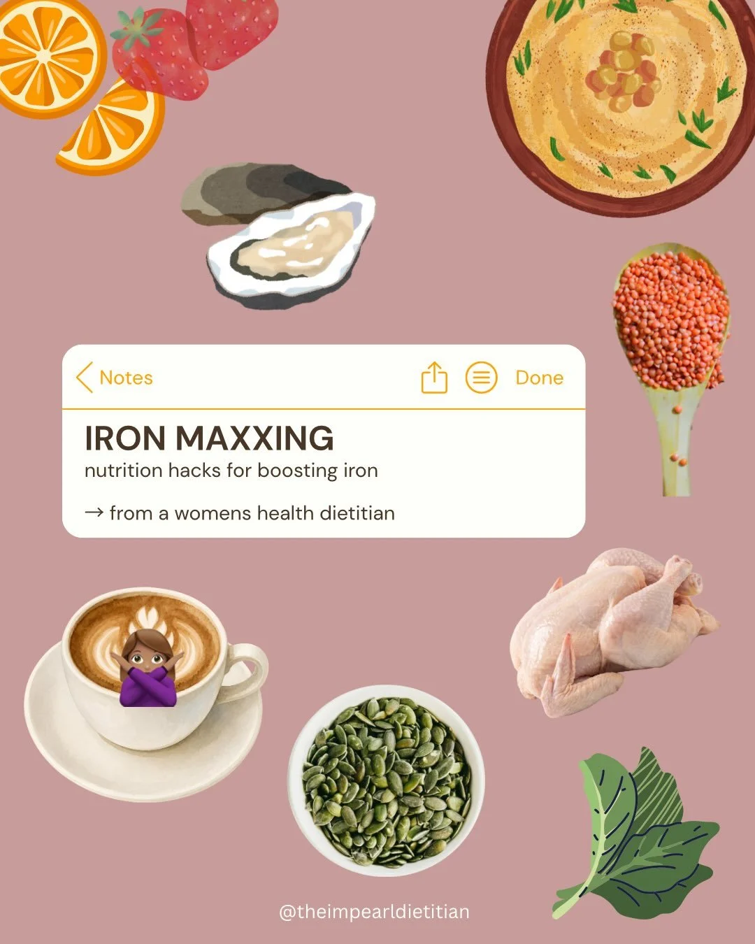 Boosting your iron isn&rsquo;t only about eating more iron sources, it&rsquo;s also about pairing and timing your foods wisely

Small changes can make a meaningful difference 🤍

Save and share this post for your next meal!

#ironmax #womenshealth #l