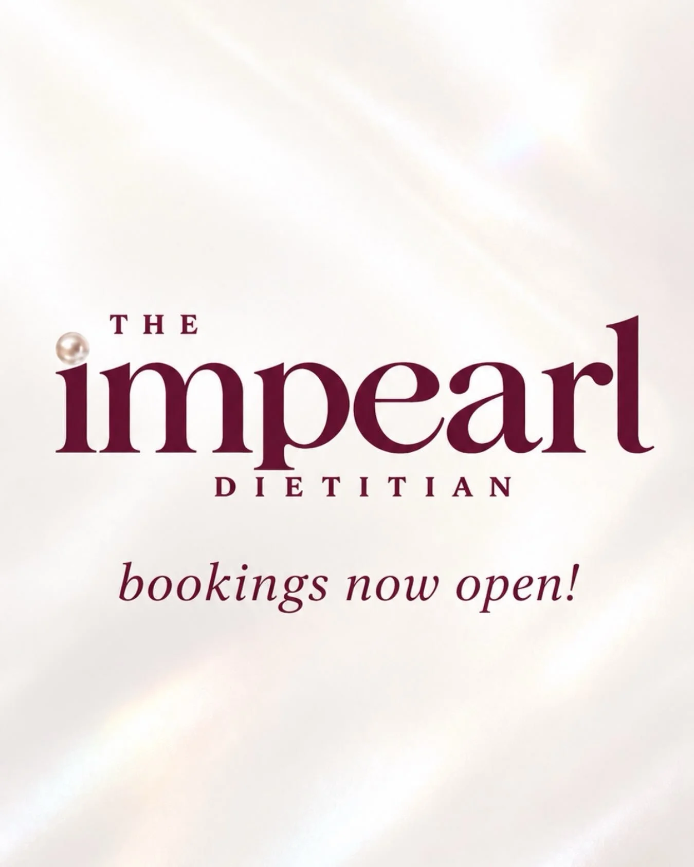 The website is officially live and bookings are now open 🤍

If you&rsquo;ve been looking for a dietitian to support you with PMOS, endometriosis, menstrual health, or simply improving your overall health &amp; nutrition, I&rsquo;d love to support yo