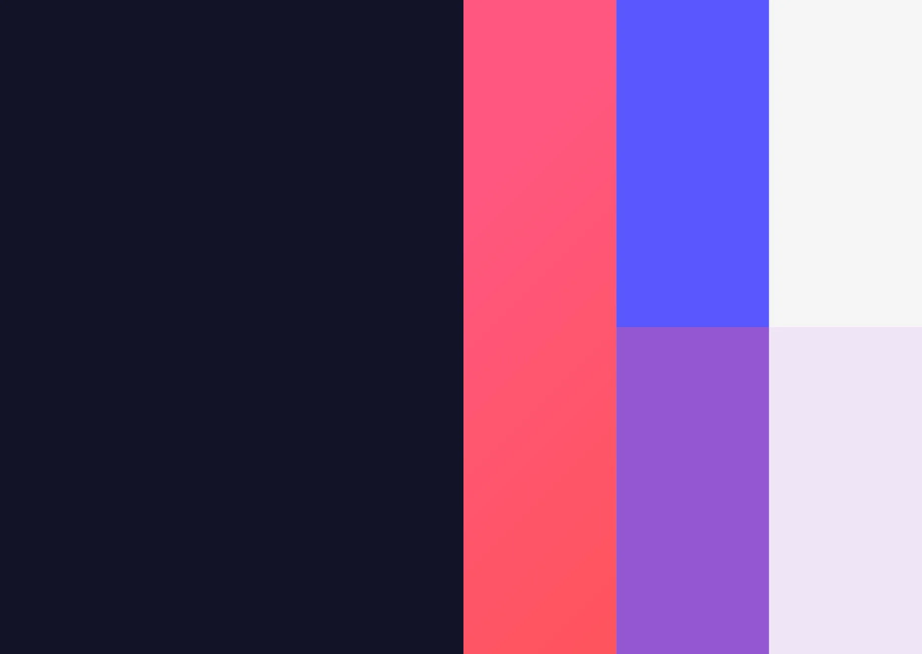 An abstract digital artwork featuring vertical color blocks in dark navy, pink, blue, and purple shades.