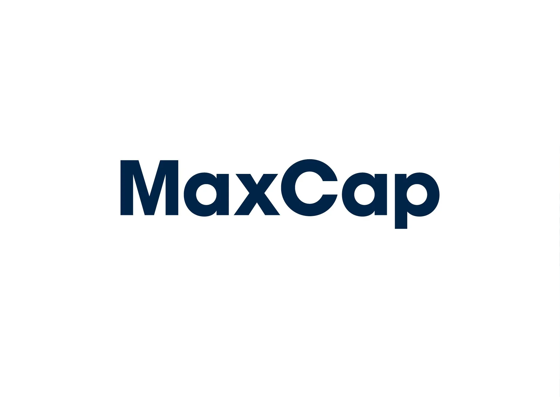 MaxCap logo with stylized text.