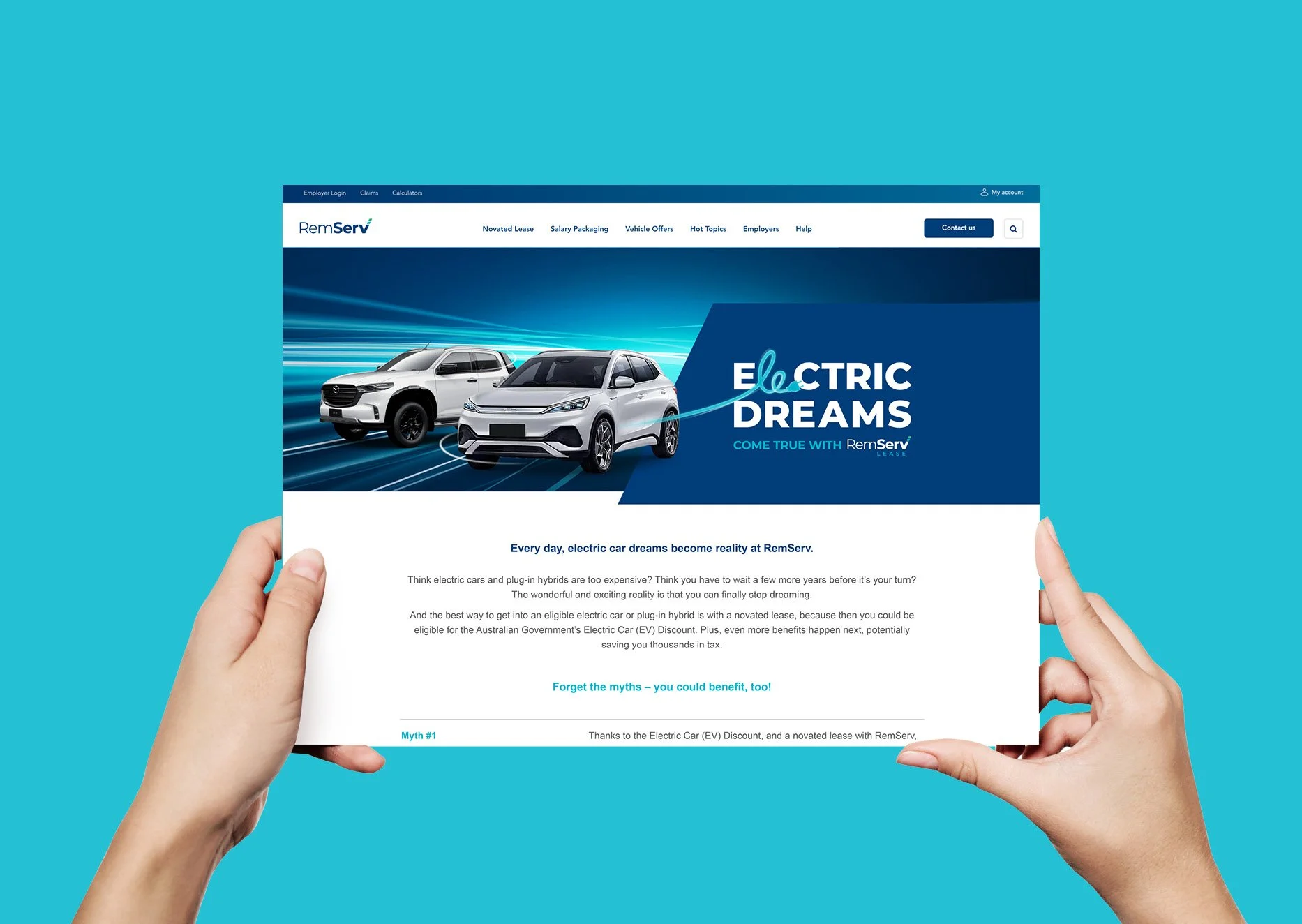 A sample campaign landing page