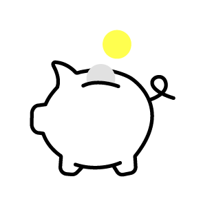 A stylized illustration of a person with a yellow circle for a head and a gray semicircular shape for a body, set against a black background.