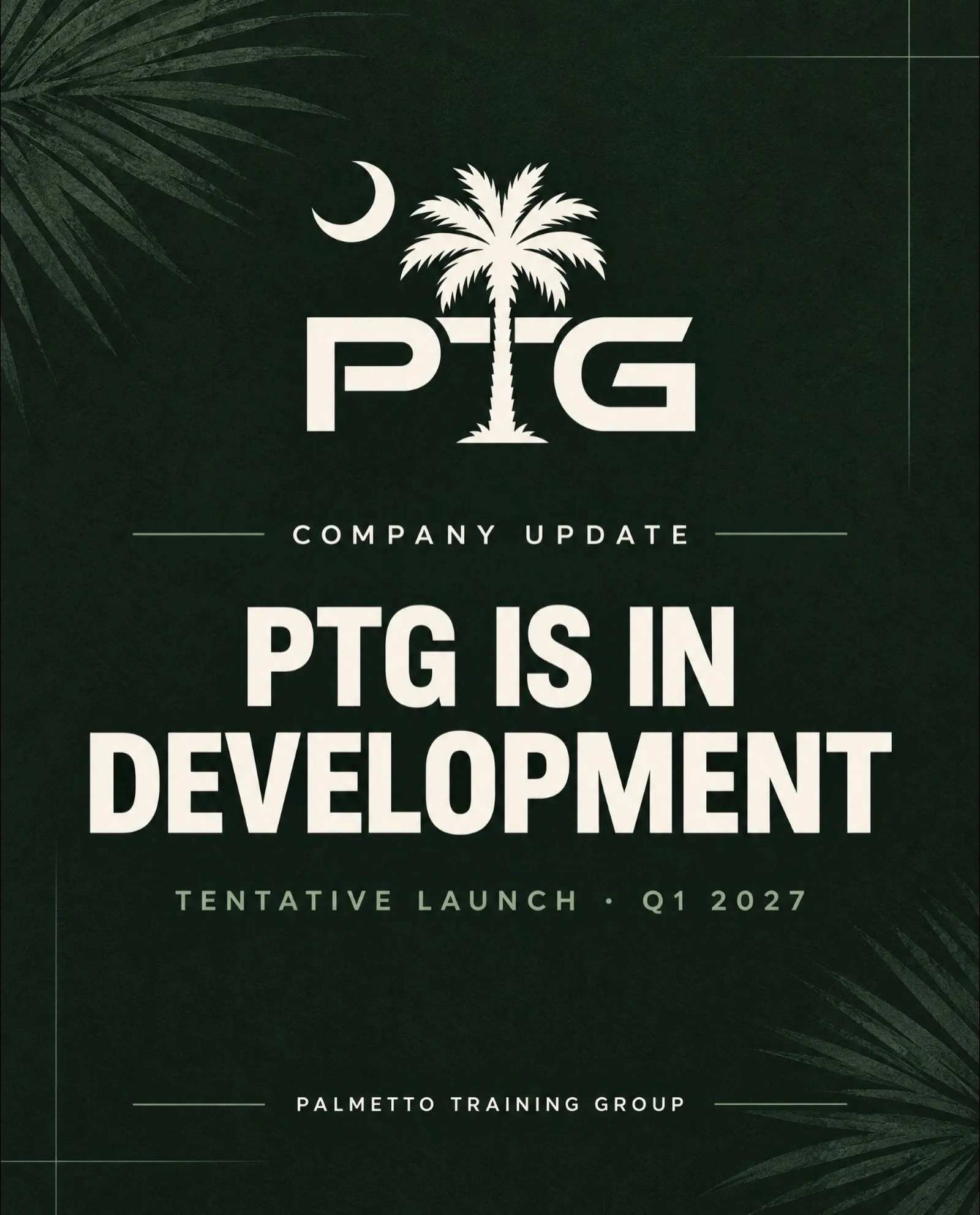 A quick update from Palmetto Training Group.

PTG is continuing to develop, and we are tentatively targeting a Q1 2027 launch, hopefully sooner.

Our website is currently under development, and at launch we plan to offer a variety of live-fire handgu