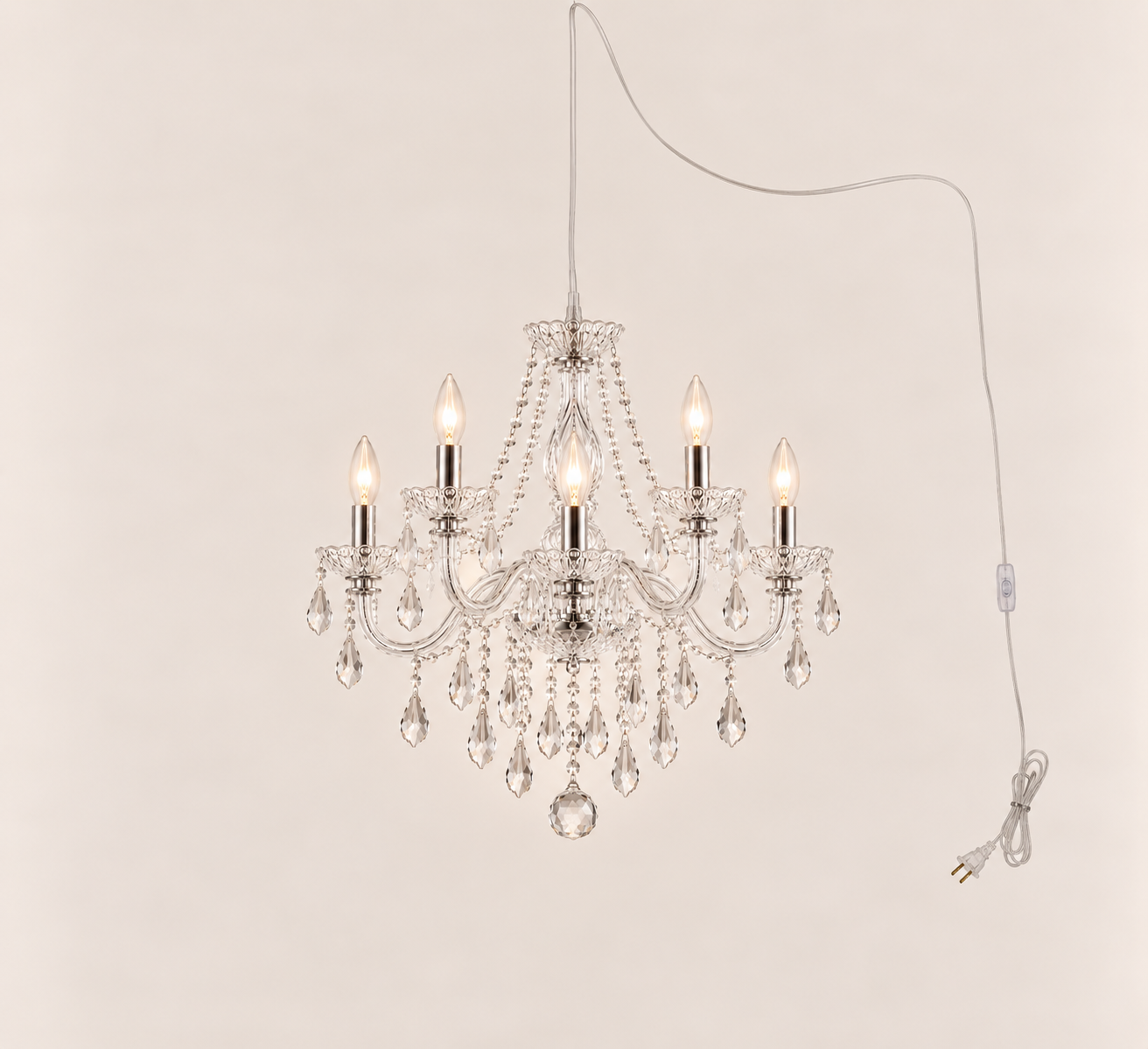 Silver chandelier