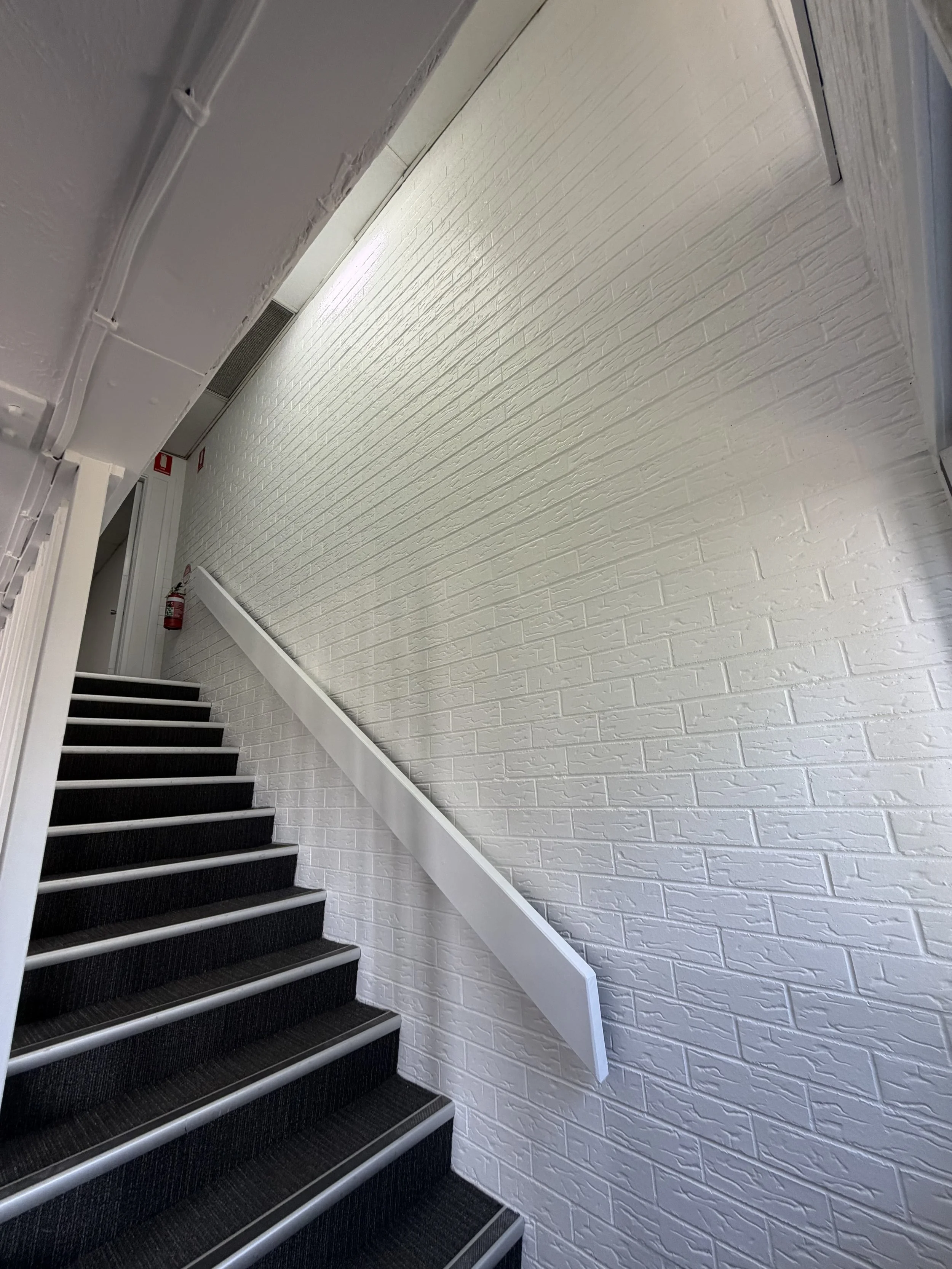 Commercial stairwell in Bethania after repainting