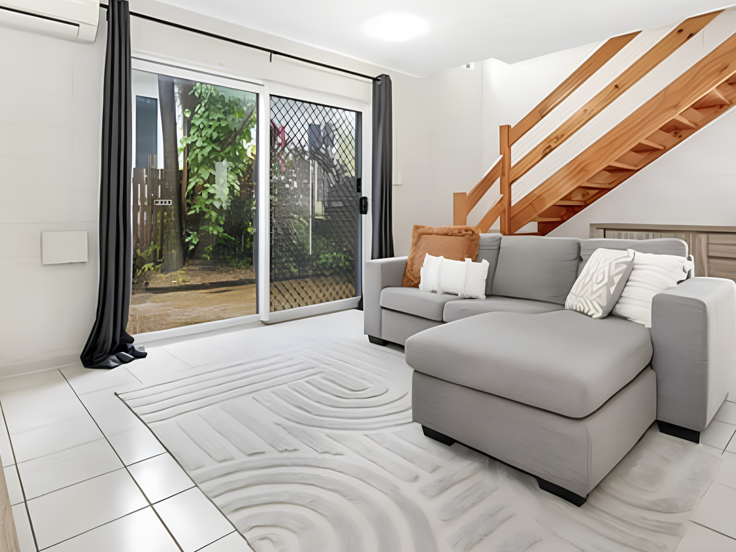 Freshly painted living room in a Townsville unit