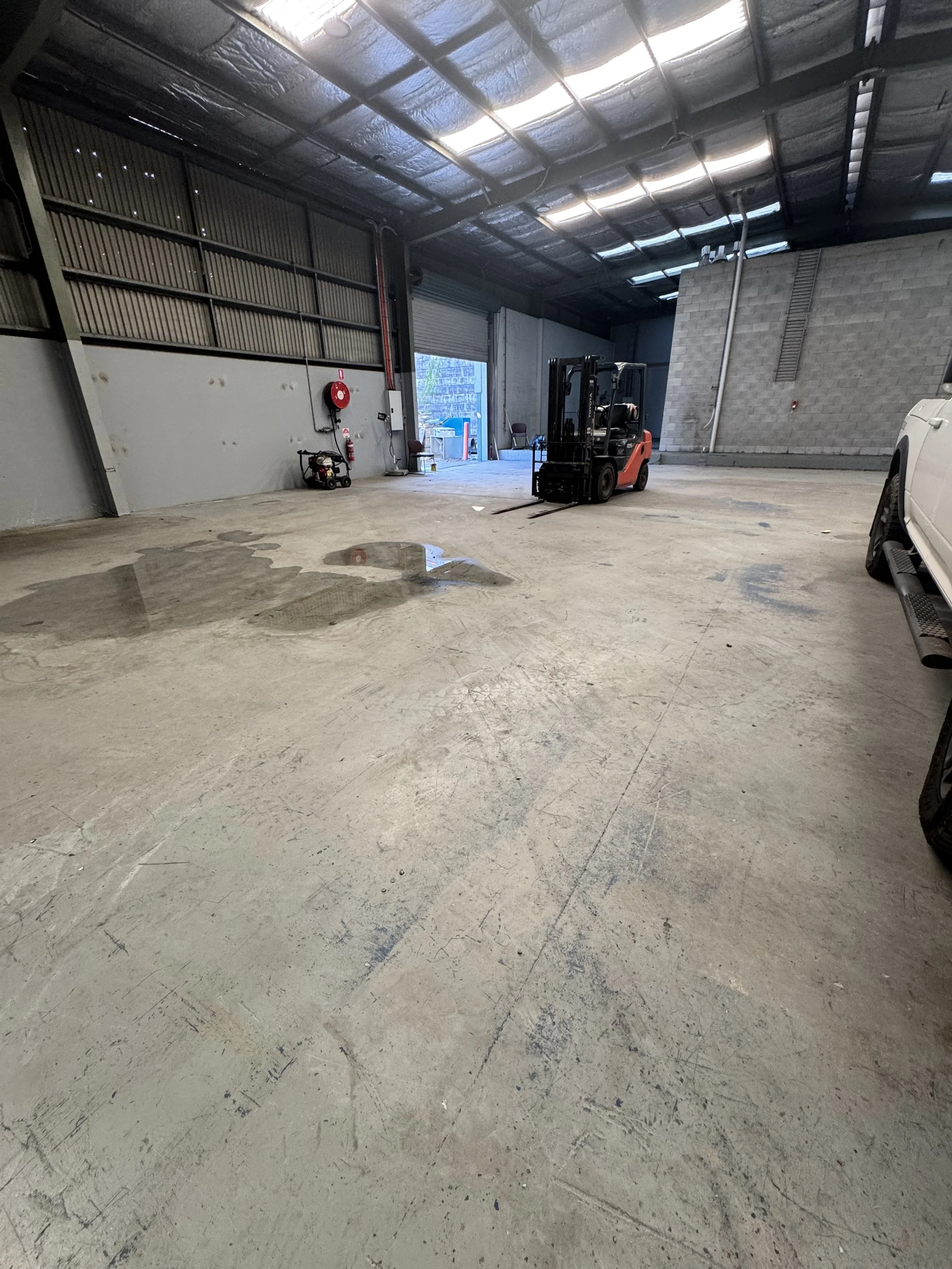 Bethania commercial warehouse before floor painting