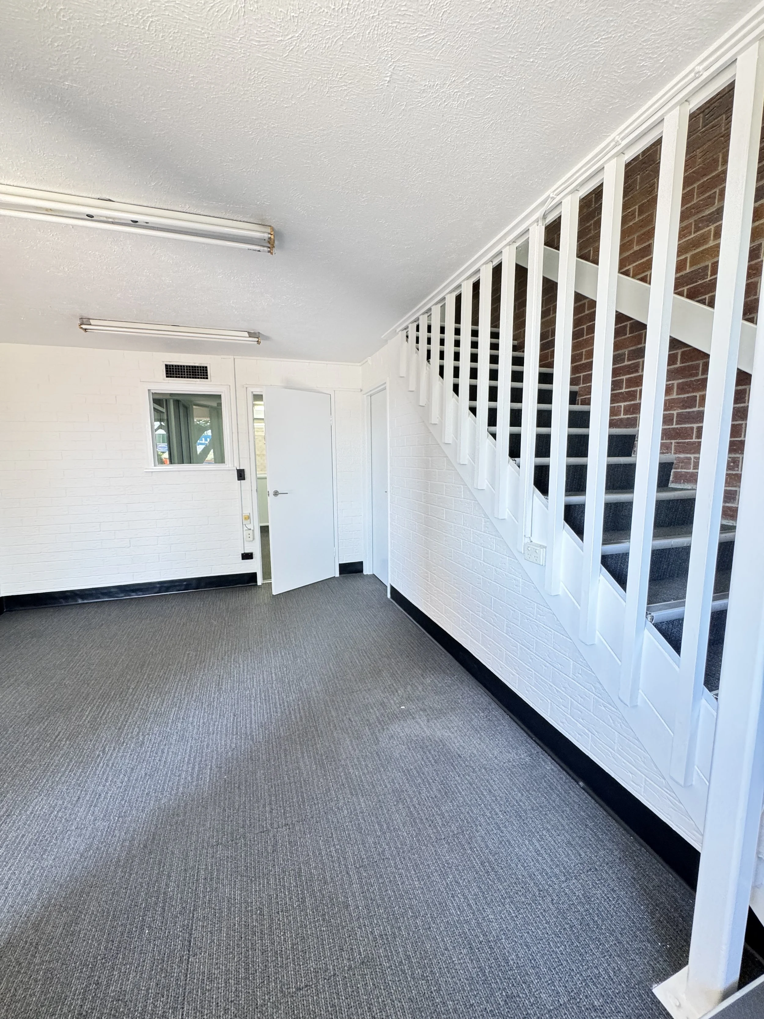 Freshly painted interior hallway and staircase