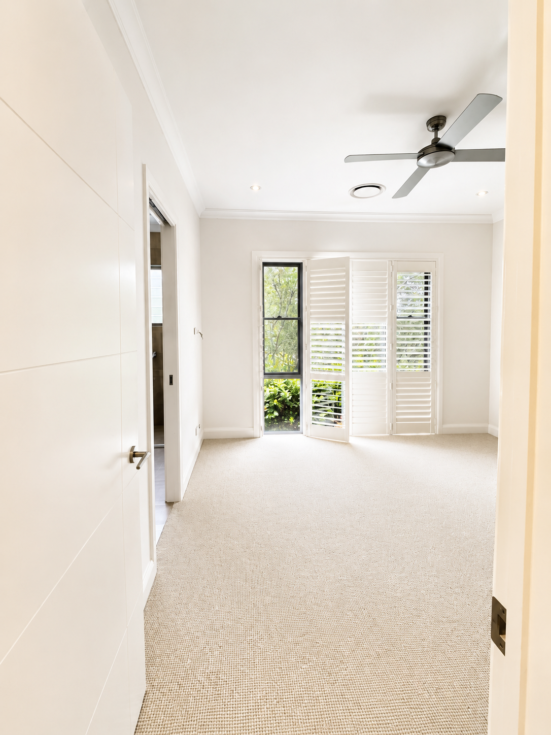 Finished residential interior repaint with white walls, Mudgeeraba