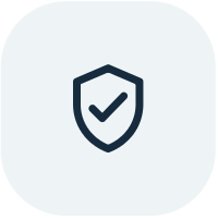 Shield icon with a checkmark in the center