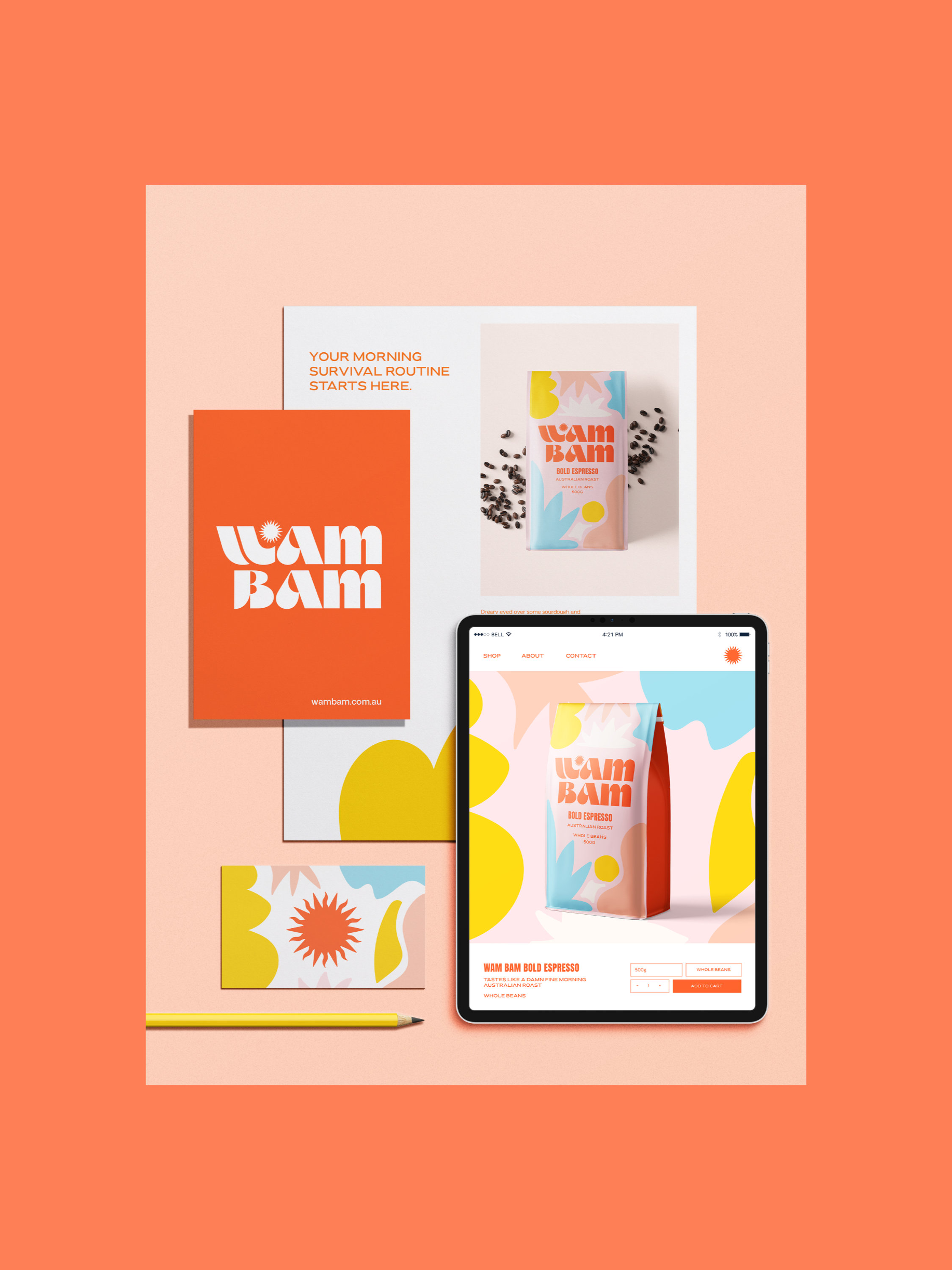 WAM BAM Coffee Packaging and Branding by Crystal Oliver
