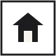 Icon of a house with a white door on a black background