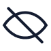 Icon of an eye with a diagonal line crossing through it, indicating 'hidden' or 'not visible'