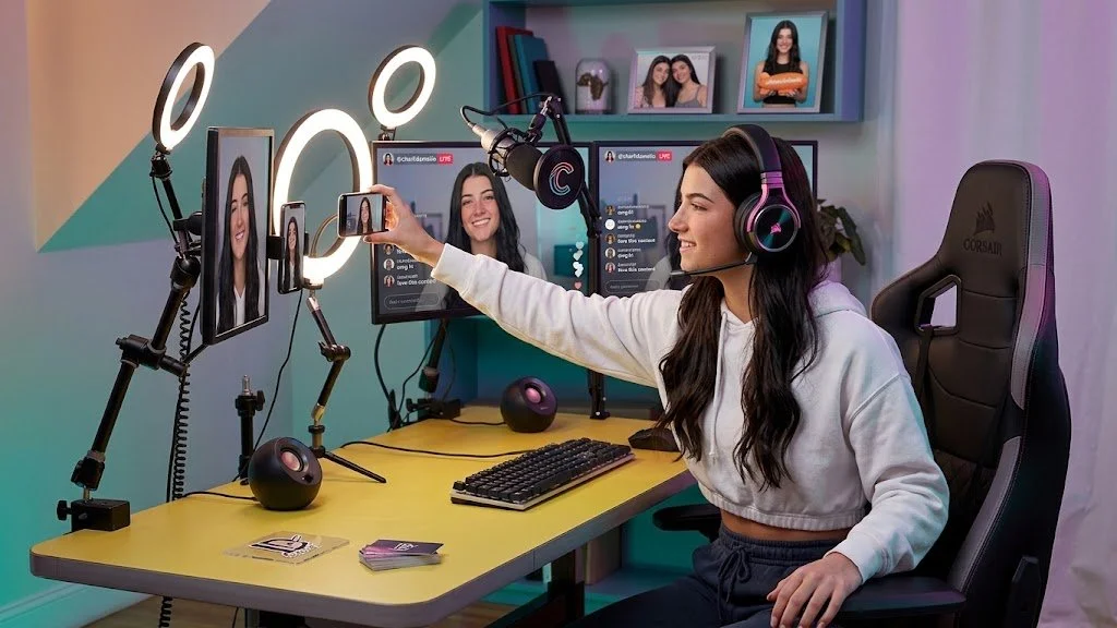 Mock content creator studio