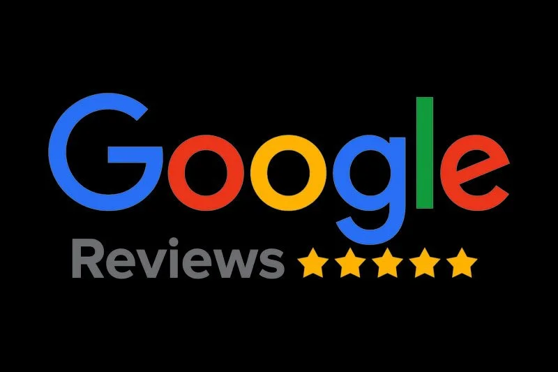 Google logo with the word Reviews and five gold stars below for Dr. CJ Schuster DC CSCS sports chiropractic office Kirkland Eastside