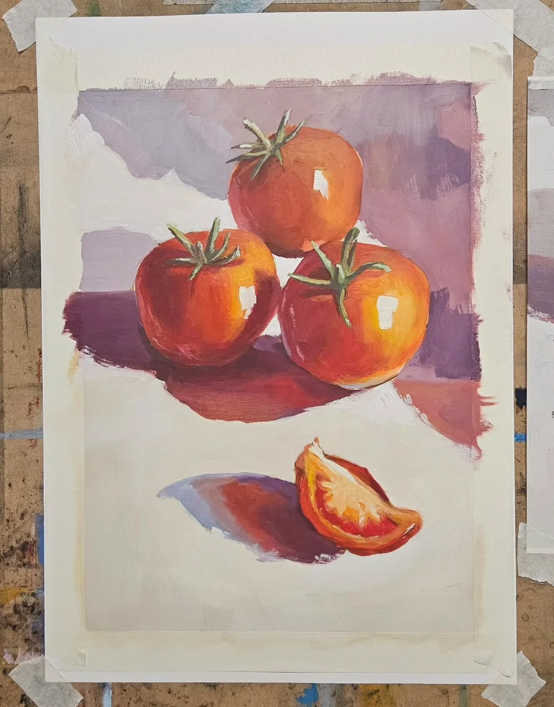 From week five of oil painting class. Sadly, the final week - but I'm slowly getting the hang of it.

Now it's time to stock up on paint and make a mess at home! 

#oilpainting #painting #allaprima
