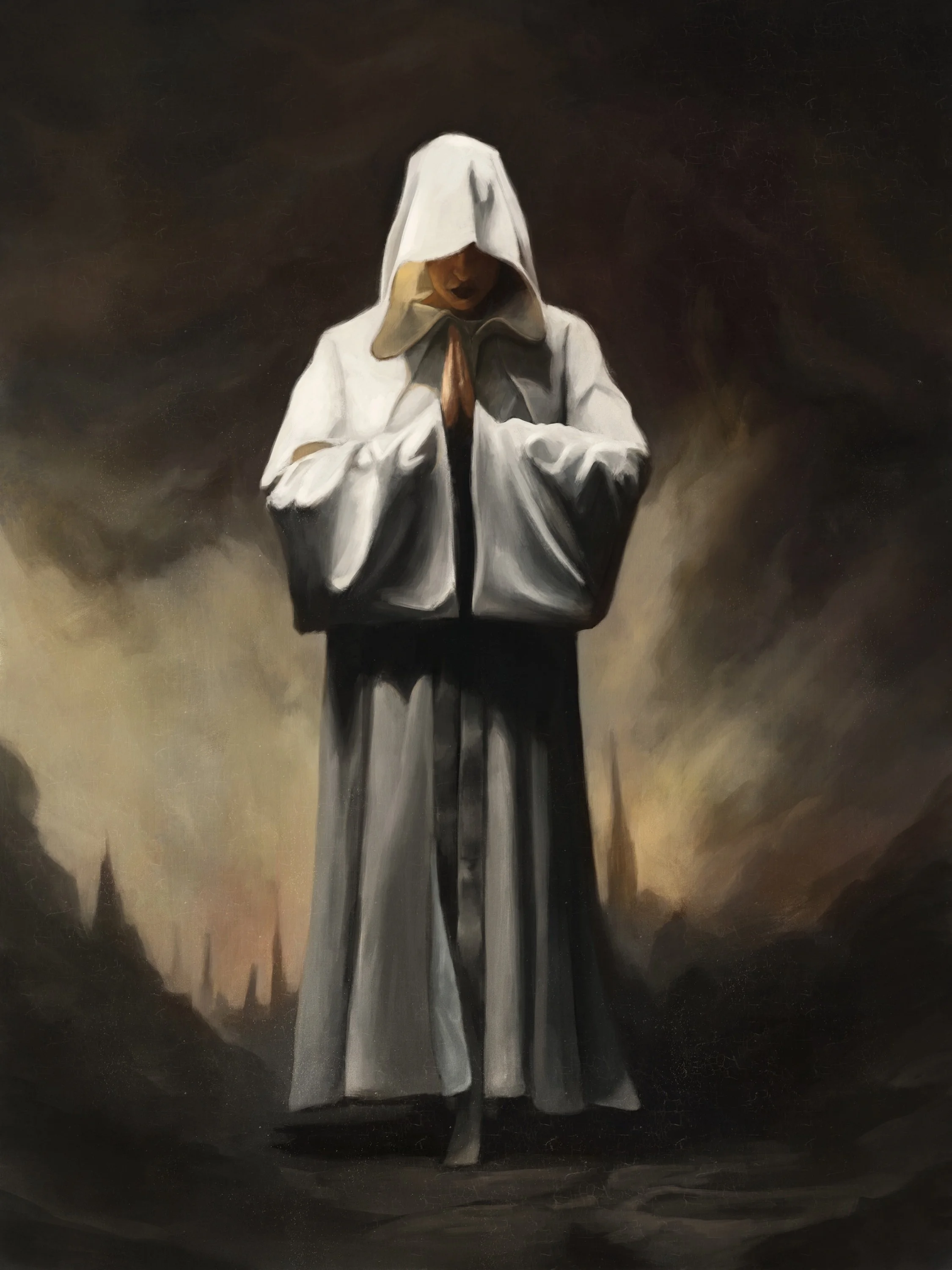 I feel like I'm finally dialing in on a process I like and that can make decent work at a decent speed.

I'm also having a lot of fun taking some random Pinterest reference and turning it into something else - like this cloaked cosplay becoming some 