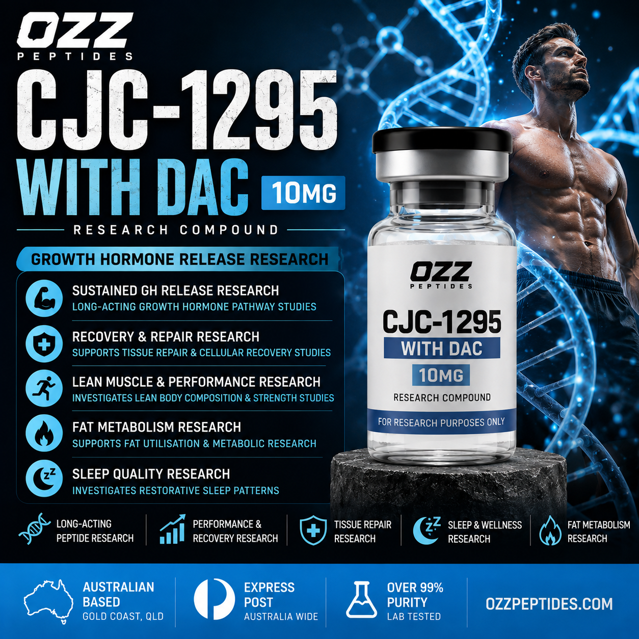 CJC-1295 with DAC 5 mg – Growth Hormone Signalling | Extended-Activity Research | Premium Research Compound