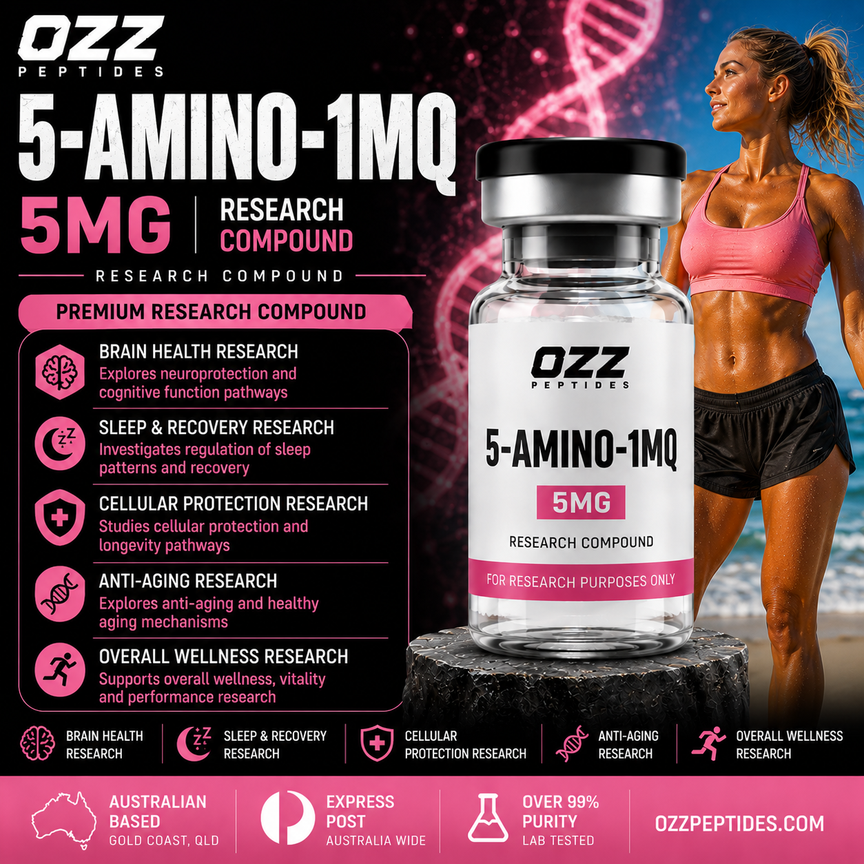 5-Amino-1MQ 5 mg – NNMT Research | Metabolic Signalling | Premium Research Compound
