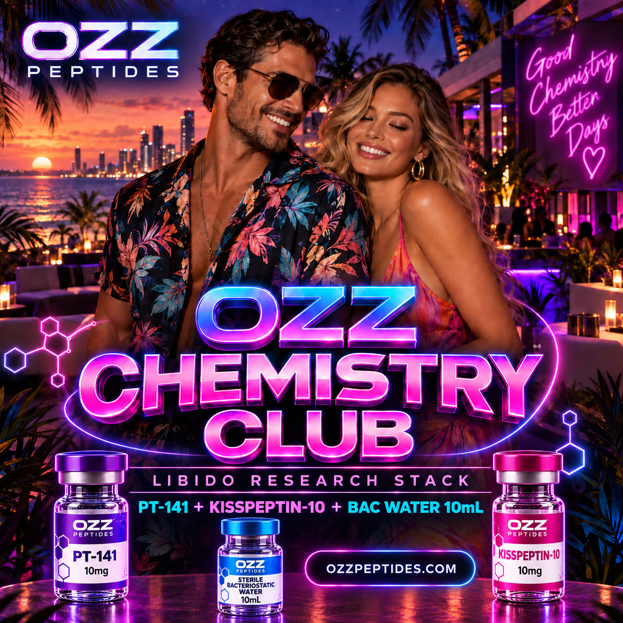 OZZ CHEMISTRY CLUB PT‑141 + Kisspeptin‑10 Libido Research Stack