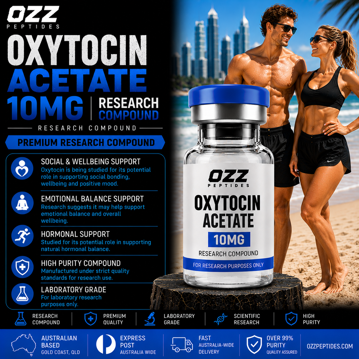 Oxytocin Acetate 10 mg – Neuroendocrine Signalling | Social-Behaviour Research | Premium Research Compound
