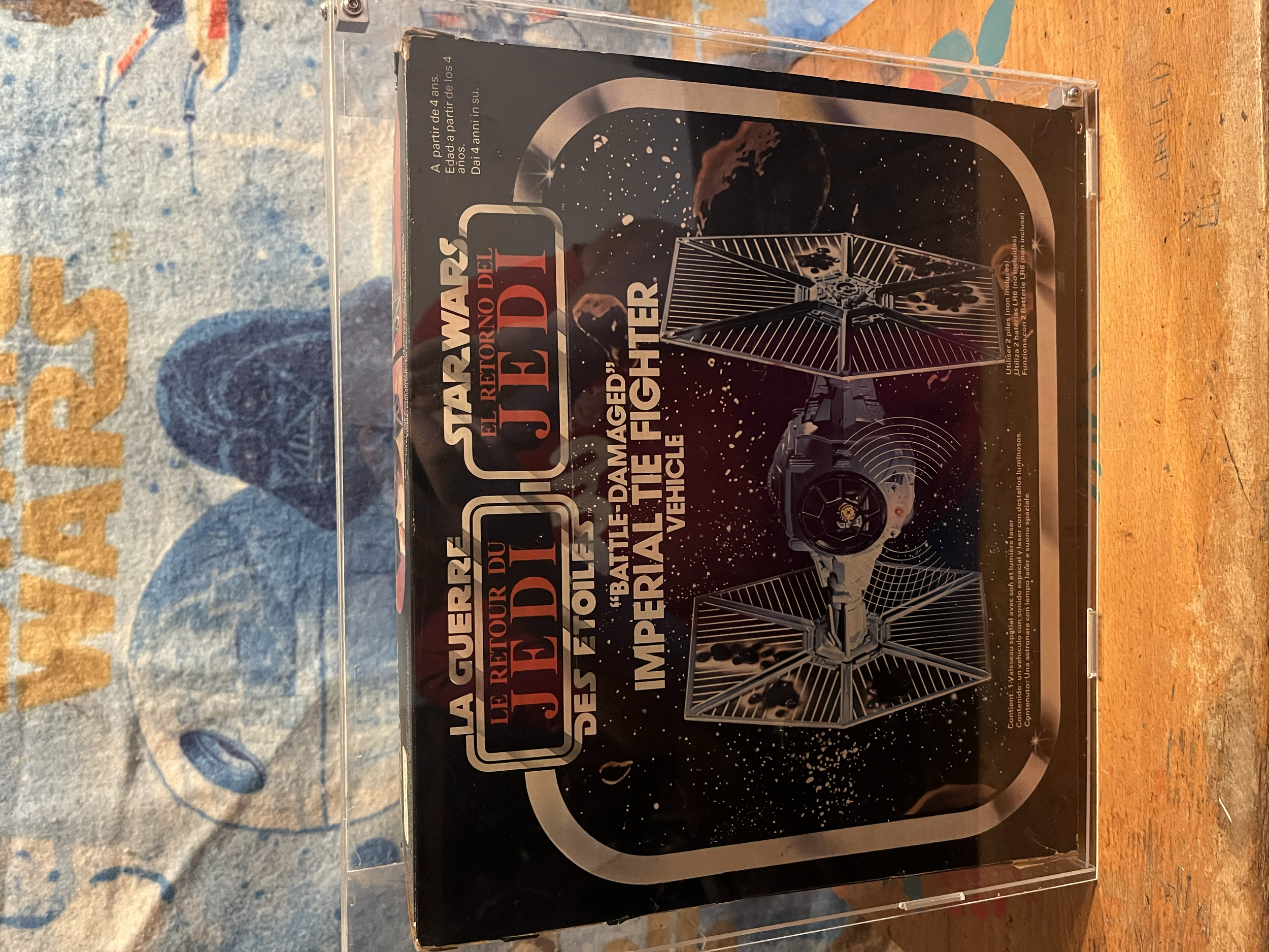Vintage Star Wars Palitoy Tri logo battle damaged imperial ti fighter. Boxed and unused with all paperwork and contents released 1983