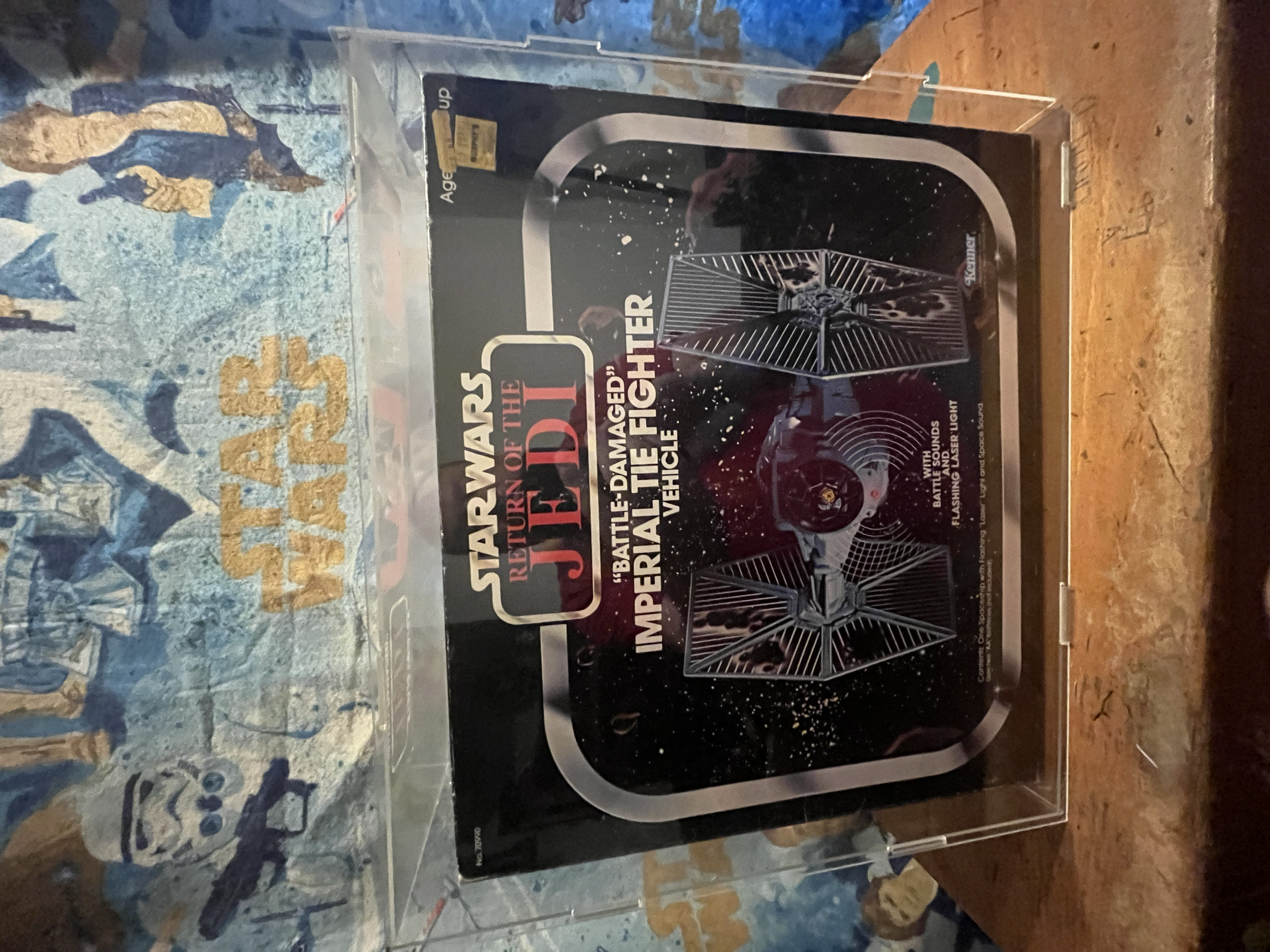 Vintage Star Wars Kenner Battle damaged Tie fighter. complete, boxed with inserts and instructions. Released 1983