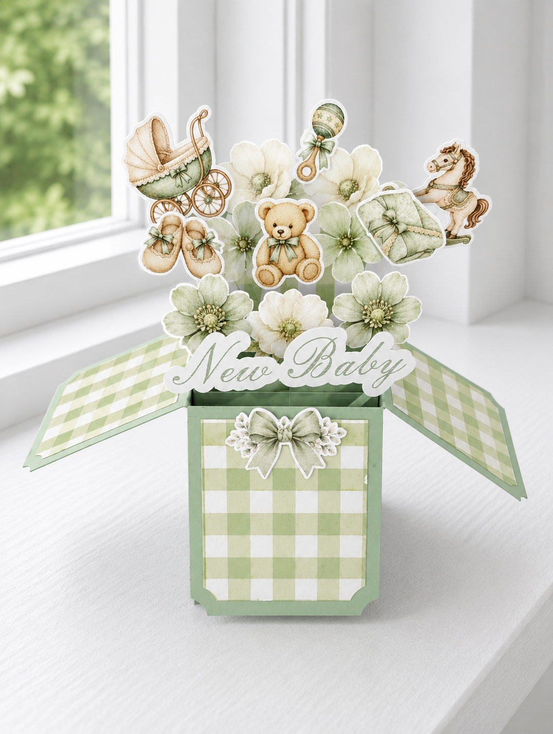 3D Gender Neutral New Baby Pop-Up Card