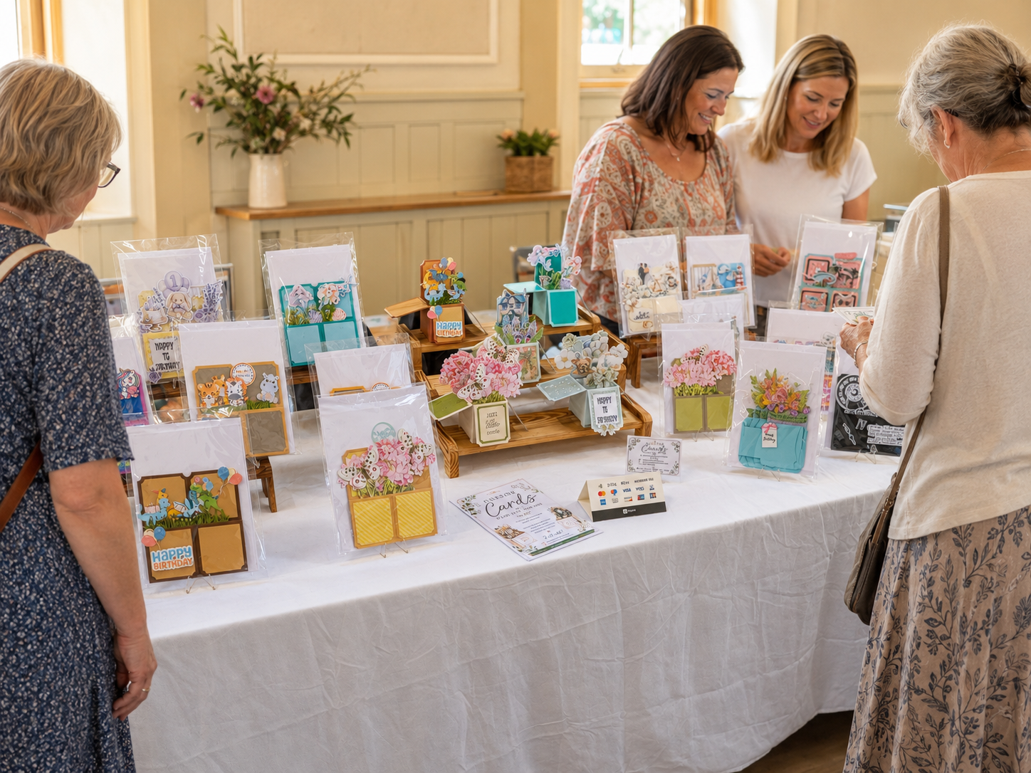 cards displayed at Cheam