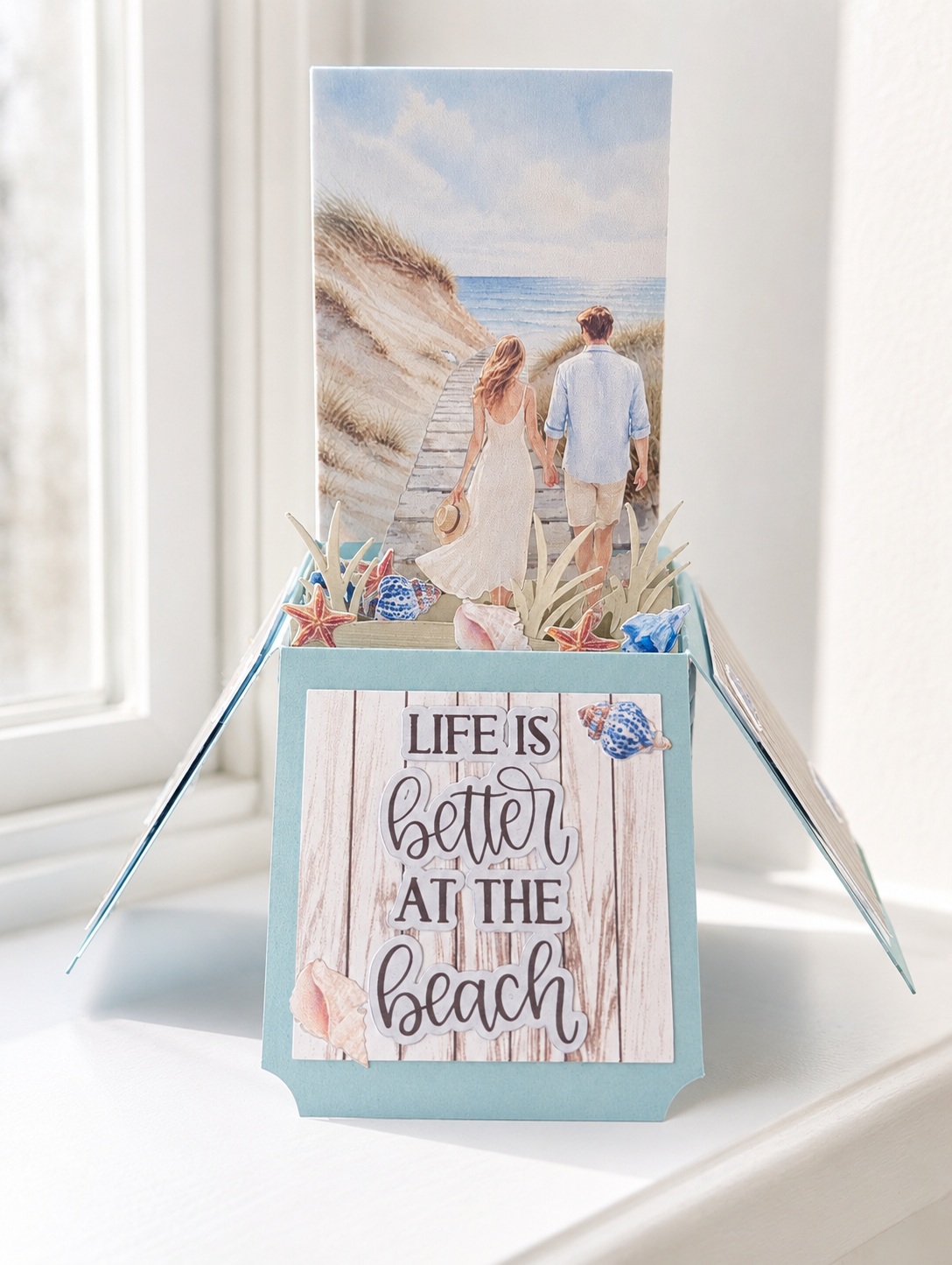 3D Beach Pop Up  Seaside Greeting Card