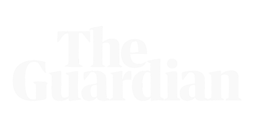 The logo of The Guardian newspaper with white text on a black background.