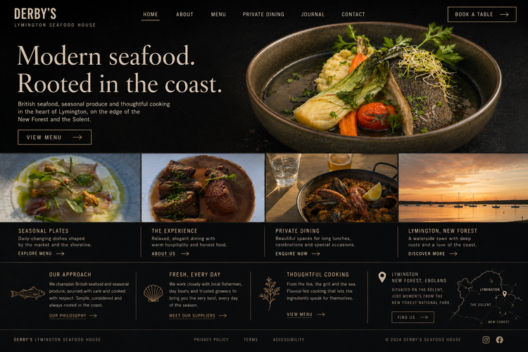 Derby's paella truck website concept by Slump Studio