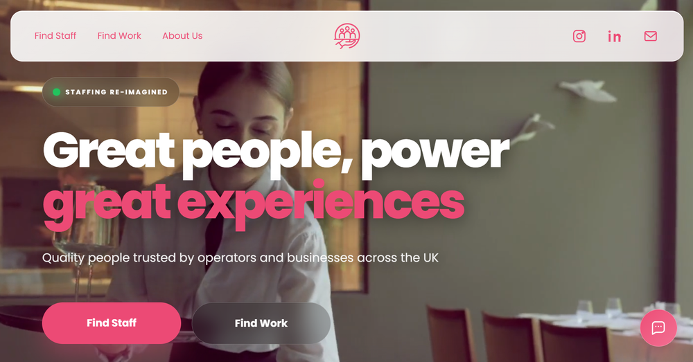 The Staffing People recruitment website homepage designed by Slump Studio