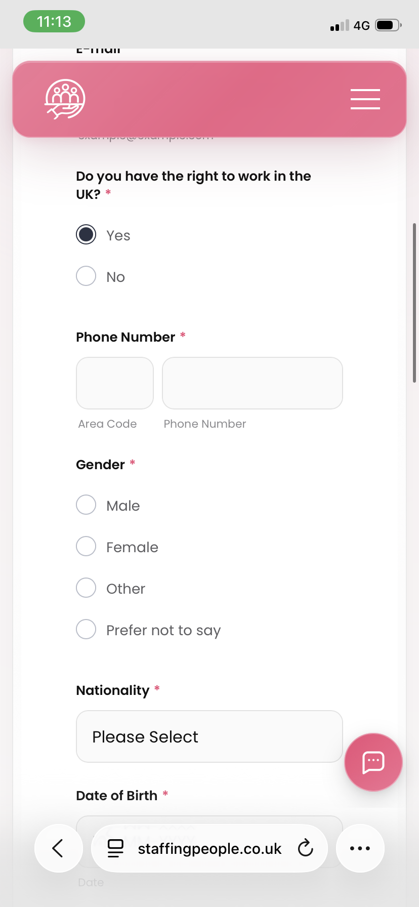 Candidate details