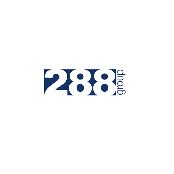 Logo of 288 Group in navy blue on a white background.