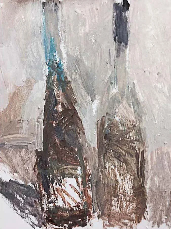 Two bottles, oil on canvas, 40 x 50 cm, 1995