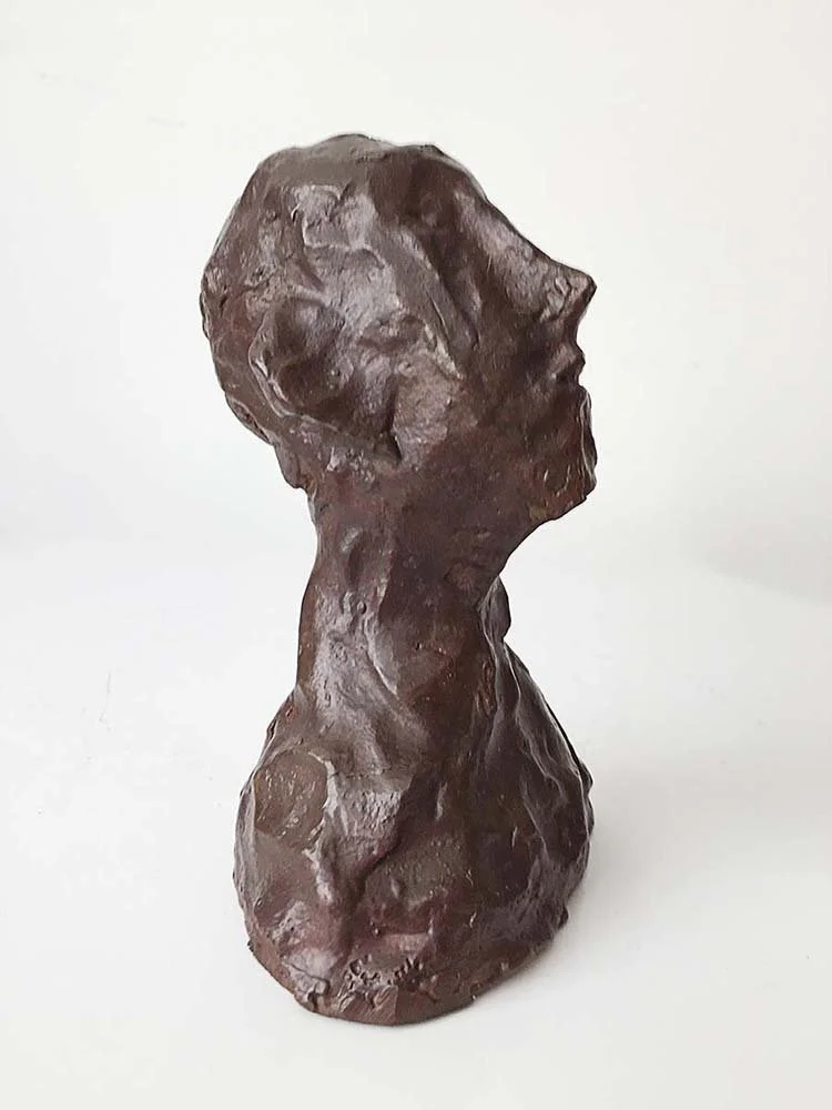 Sculpture of a man’s bust with an abstract, rough texture, 12 cm, 2015